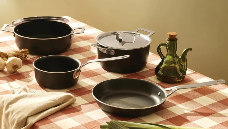 Alessi Edo Padella a Manico Lungo in Alluminio con Rivestimento Antiaderente, cm 28
