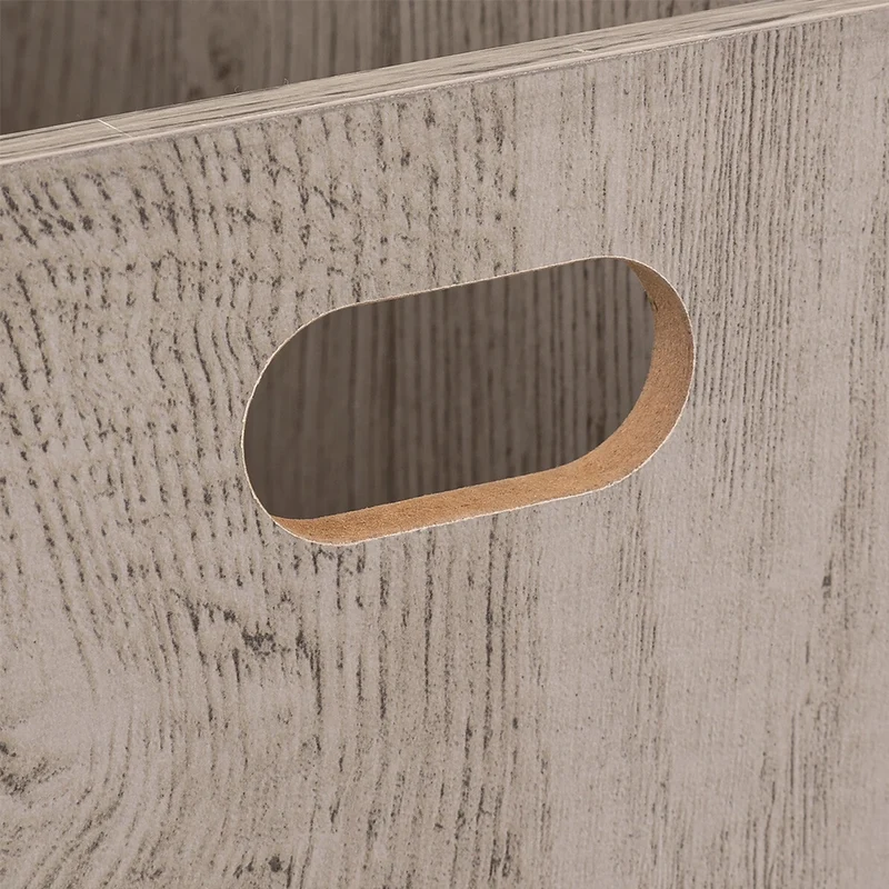 Hellgrauer Schrankkorb aus Holz medium Five®