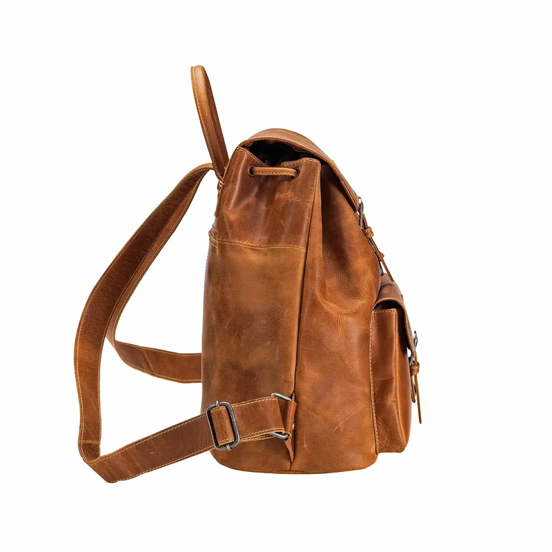 Leder-Rucksack JACOB'S WAY Farbe Cognac