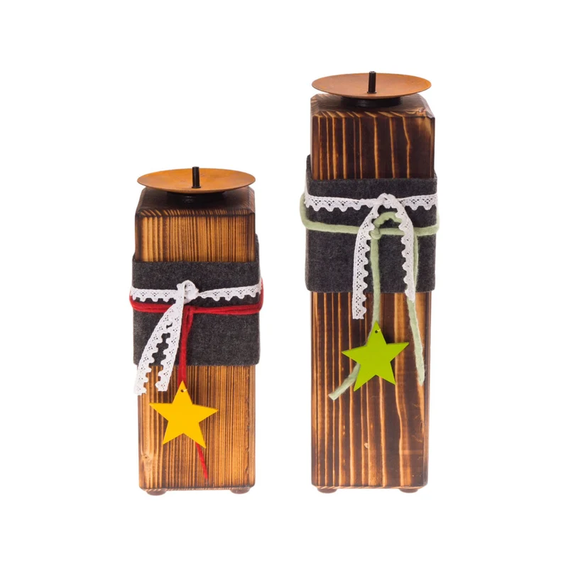 Kerzenständer aus Holz - klein