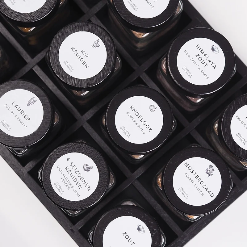So Clever Gewürzset 12 Gewürzgläser 120 ml mit Ø35mm Etiketten
