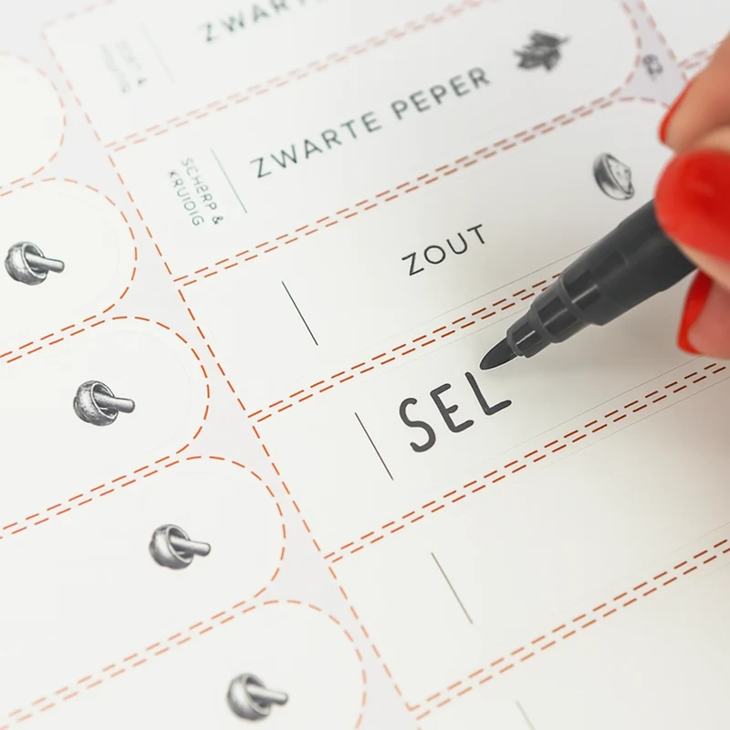 So Clever Gewürzset 12 Gewürzgläser 120 ml mit Ø35mm Etiketten