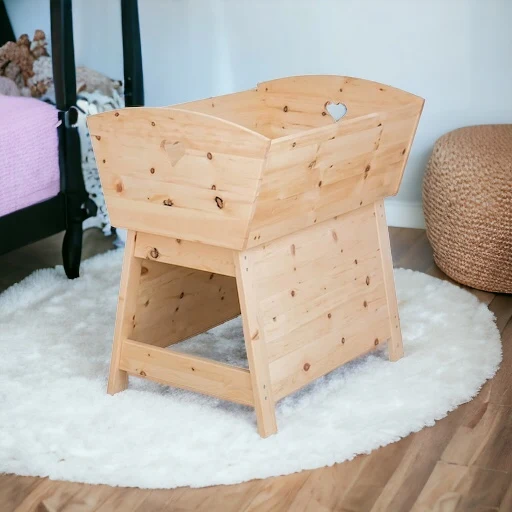 Mitwachsende Babywiege 'Sweet Sleep' | aus Zirbenholz | L 84 x B 60 x H 86 cm | flexibel erweiterbar | Handarbeit aus Deutschland