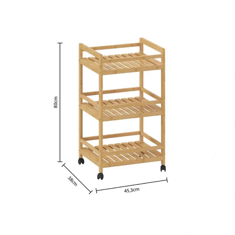 Hölzerner Küchenwagen 3 Ablagen Five®