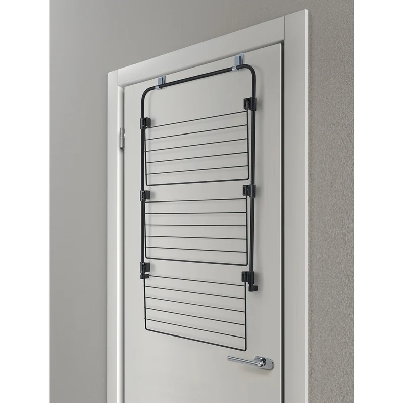 Wäschetrockner Tür oder Dusche Wand schwarz Metaltex