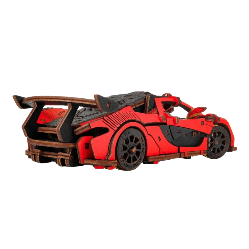 3D Holzpuzzle Auto in rot