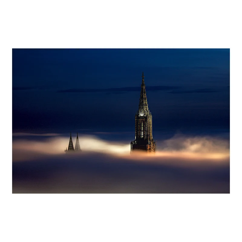 Ulmer Münsterspitze bei Nacht - kleine Version