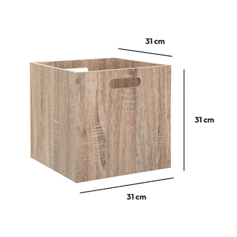 Hellbrauner Schrankkorb aus Holz groß Five®