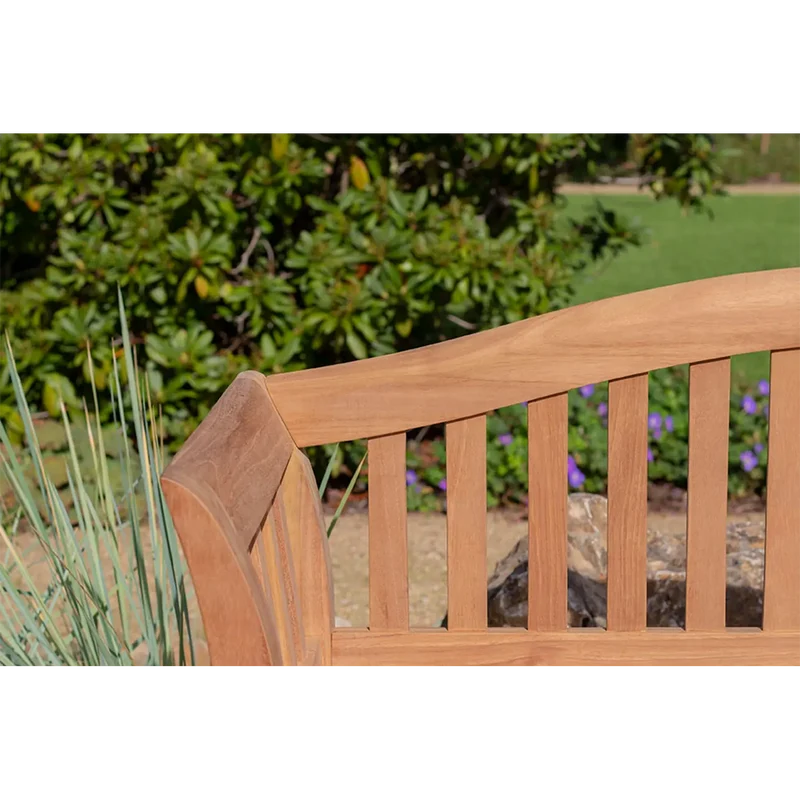 Teak-Gartenbank Wave