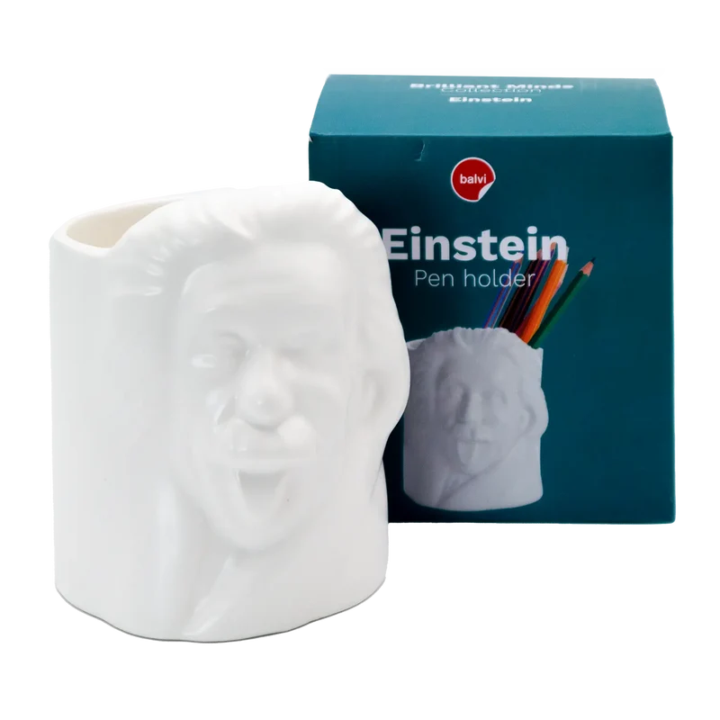Albert Einstein Stifthalter – Keramik, Schreibtisch Deko