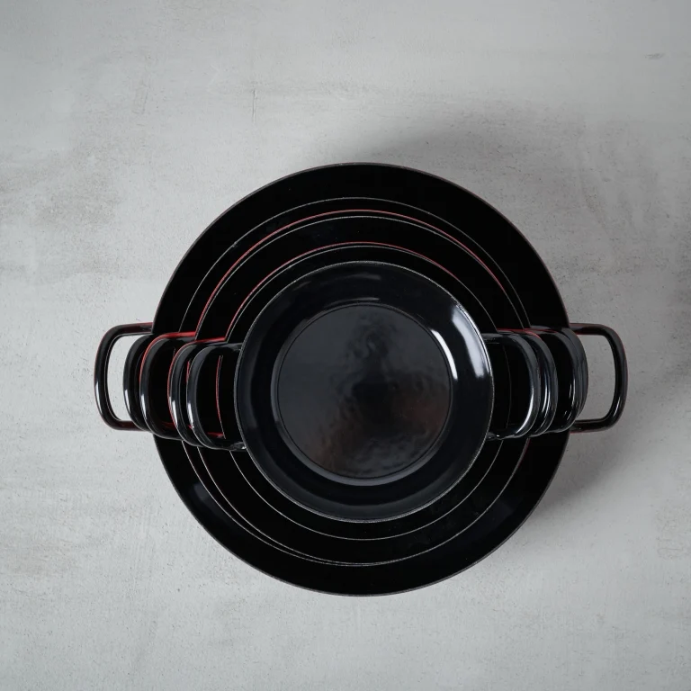 Schlemmerpfanne 26cm Schwarz Emaille