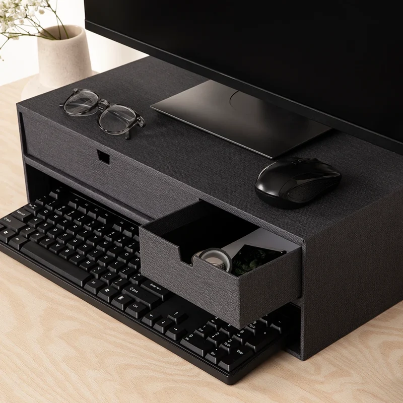 Monitorständer mit Schubladen Bigso Box of Sweden