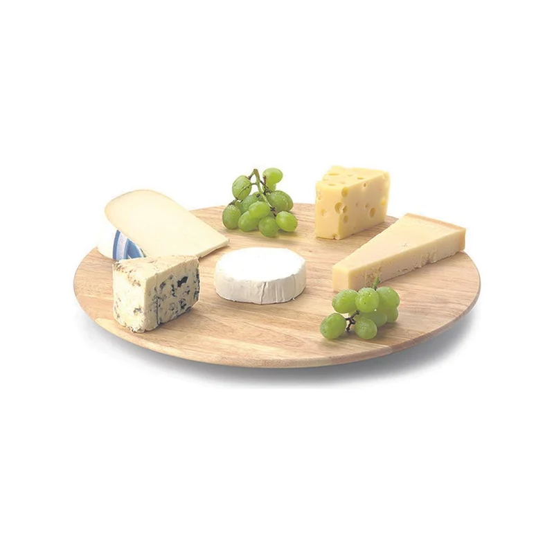 Drehbares Servierbrett aus Gummibaumholz