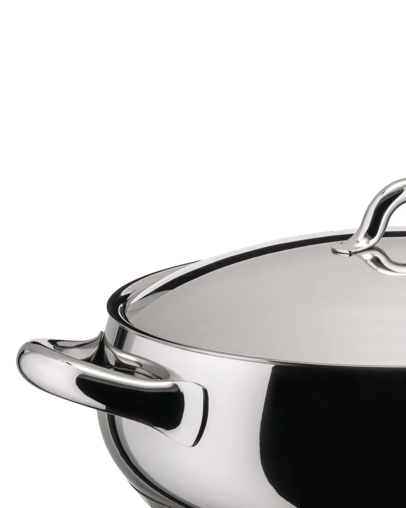 Alessi Mami Casseruola Bassa a 2 Manici, cm 24