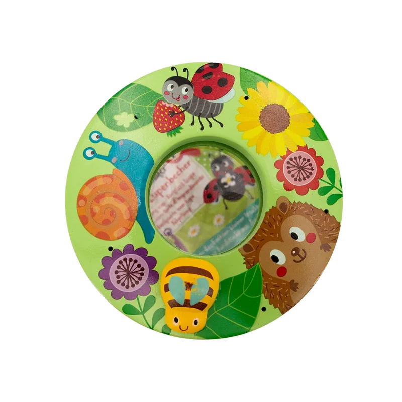 Krabbelkäfer Lupenbecher aus Holz Kinder