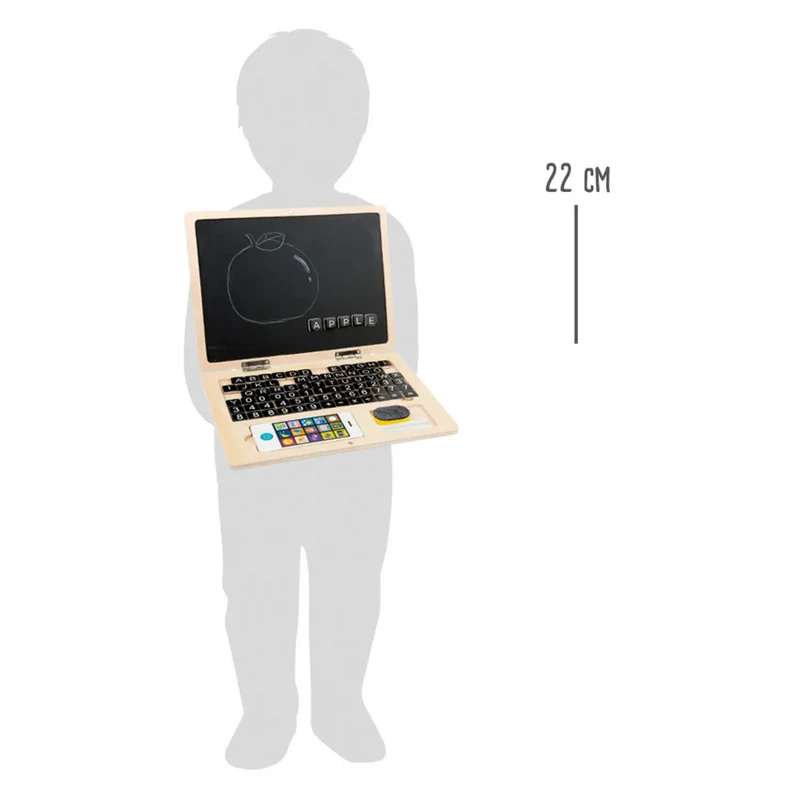 Holz Laptop mit Magnettafel