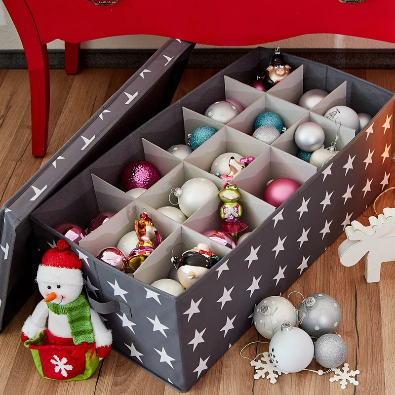 Weihnachtskugeln Aufbewahrungsbox Sterne 30 Kugeln Store It
