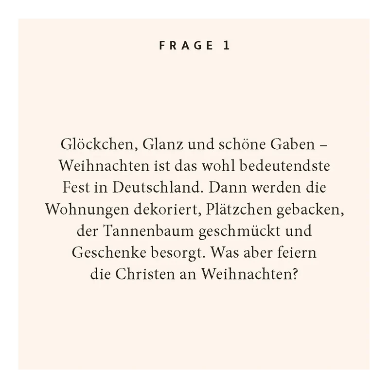 Weihnachtsquiz mit Lösungen