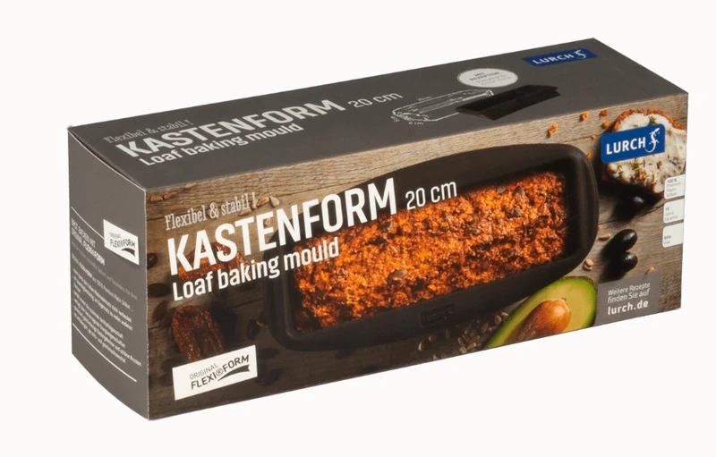 Silikon-Kastenform 20x6x6cm - Backform für Brot, Zwieback und Kuchen