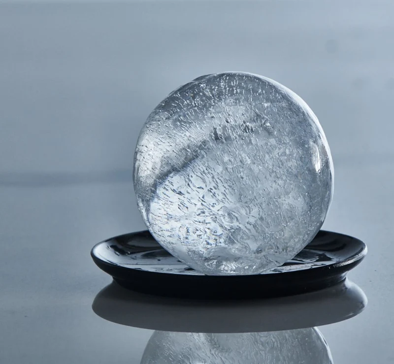 Eiswürfelform Ball Ø6cm 2erSet schwarz mit Deckel