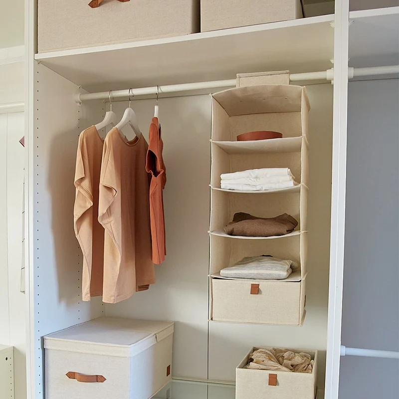 Schubladenkorb beige Kleiderschrank Store It