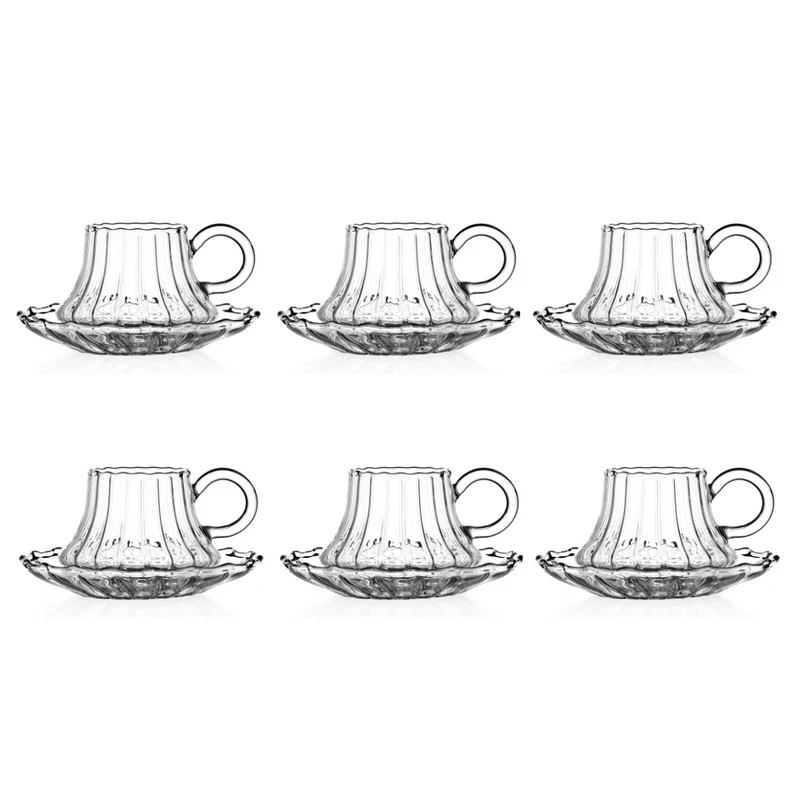 Ichendorf Folk Set 6 Tazzine Caffè con Piattino