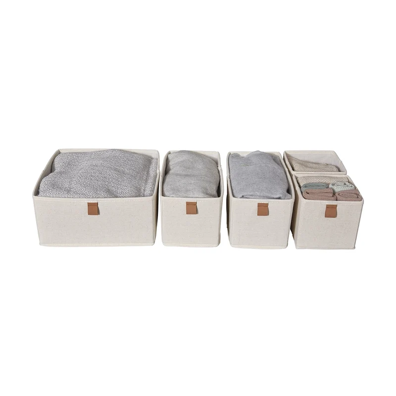 Schubladenkorb beige 5-teilig Store It
