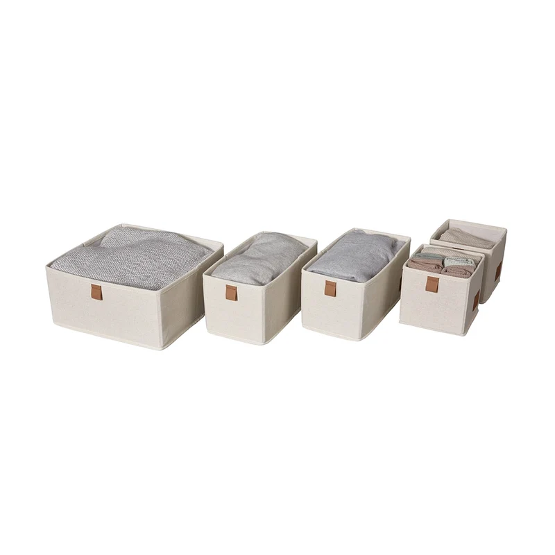 Schubladenkorb beige 5-teilig Store It