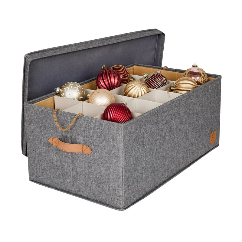 Weihnachtskugeln Aufbewahrungsbox grau 30 Kugeln Store It