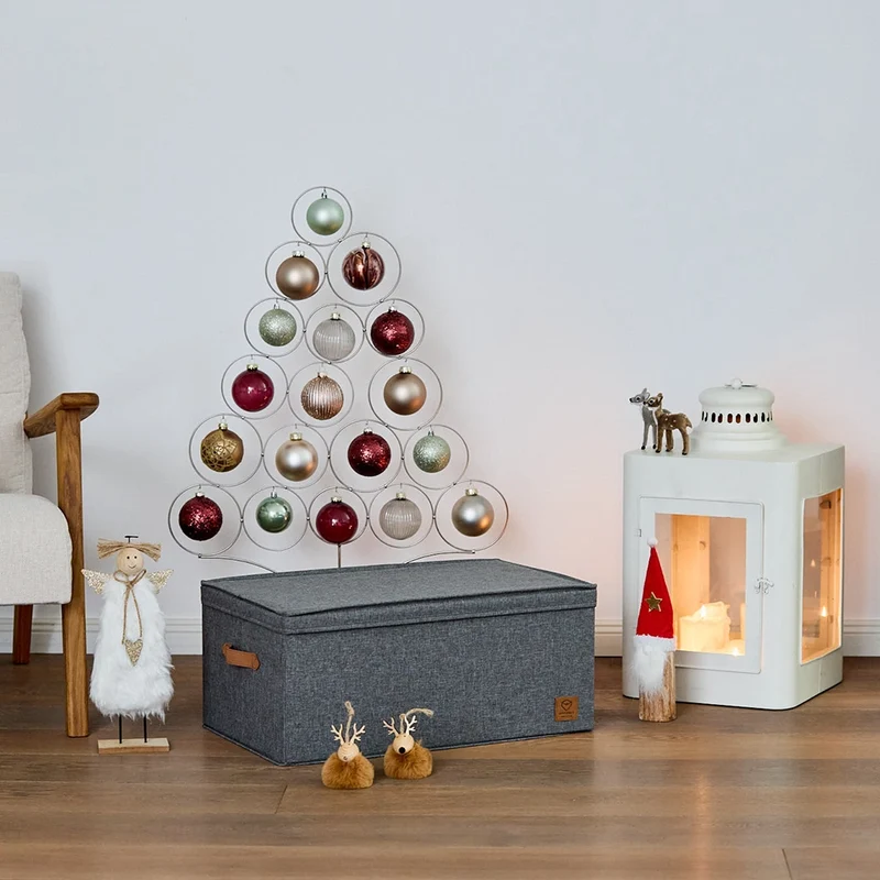 Weihnachtskugeln Aufbewahrungsbox grau 30 Kugeln Store It
