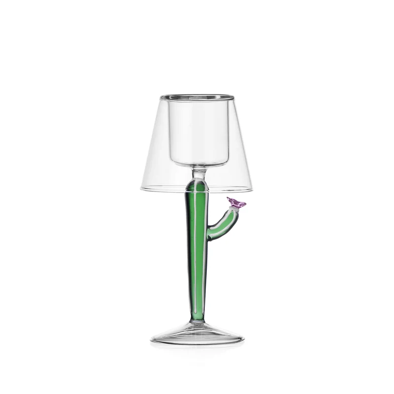 Ichendorf Desert Plants Tealight Cactus Verde e Righe bianche