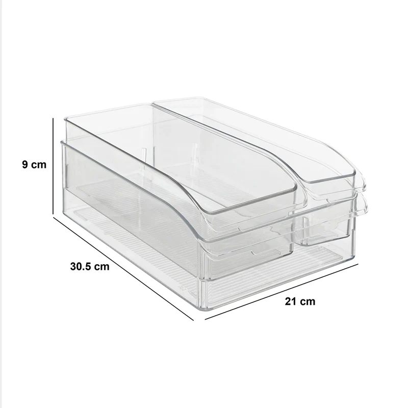 Transparente Kühlschrankbehälter 3-teilig Five®