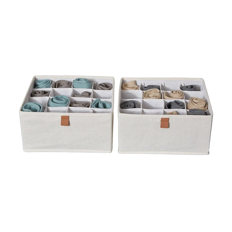 Schubladenkorb beige Kleiderschrank 2x groß 16-seitig Store It