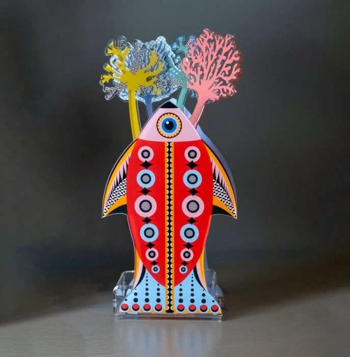 Vesta Vaso Pesce Paradiso Piccolo