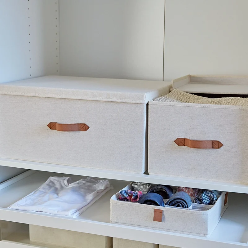 Aufbewahrungsbox beige Kleiderschrank Store It