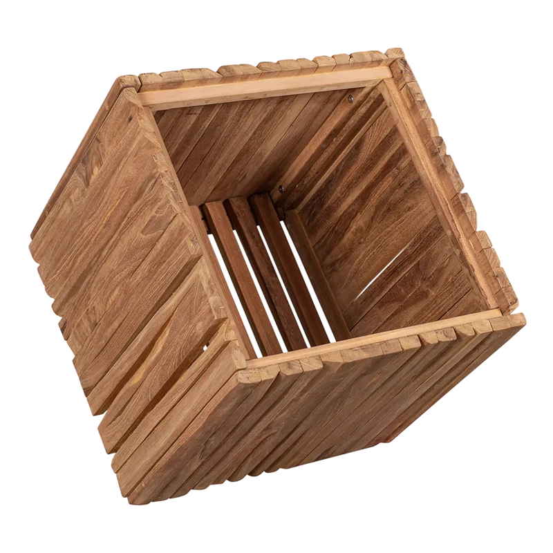 Teak Box Hocker Oxford