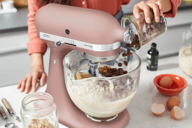 KitchenAid 4,8 L 5KSM185 Artisan Küchenmaschine Allrounderset Fleischwolf+Spritzgebäck+Gemüseschneider