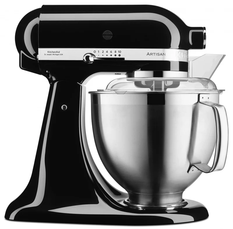 KitchenAid 4,8 L 5KSM185 Artisan Küchenmaschine Allrounderset Fleischwolf+Spritzgebäck+Gemüseschneider