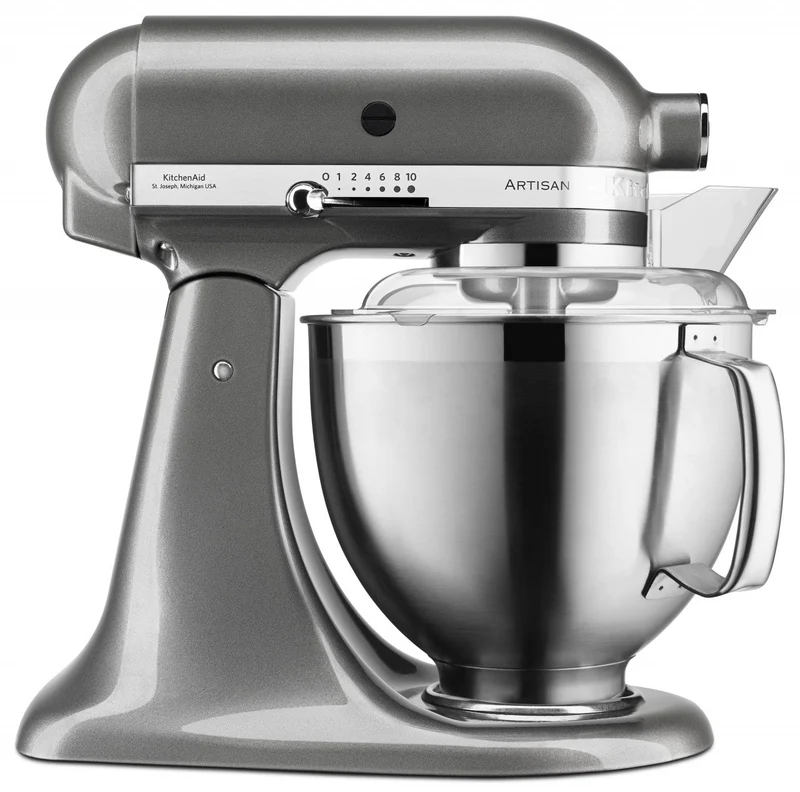 KitchenAid 4,8 L 5KSM185 Artisan Küchenmaschine Allrounderset Fleischwolf+Spritzgebäck+Gemüseschneider