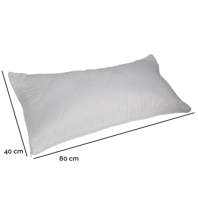 Physionight Duftschlafkissen '2in1' mit natürlicher Dufteinlage Zirbe und Schurwolle | 40 x 80 cm | Baumwollüberzug |Weitere Dufteinlagen optional | waschbar