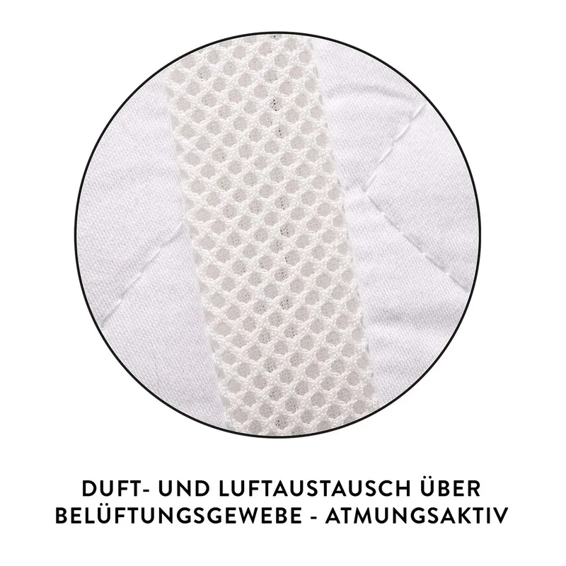 Physionight Duftschlafkissen '2in1' mit natürlicher Dufteinlage Zirbe und Schurwolle | 40 x 80 cm | Baumwollüberzug |Weitere Dufteinlagen optional | waschbar