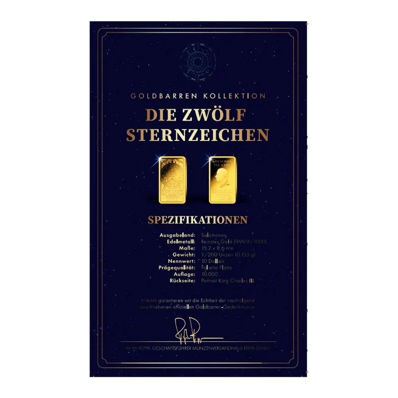 Goldbarren Sternzeichen Waage