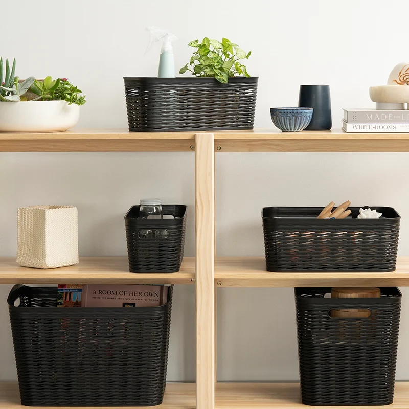 Kunststoffkorb schwarz 11 Liter Ezystorage