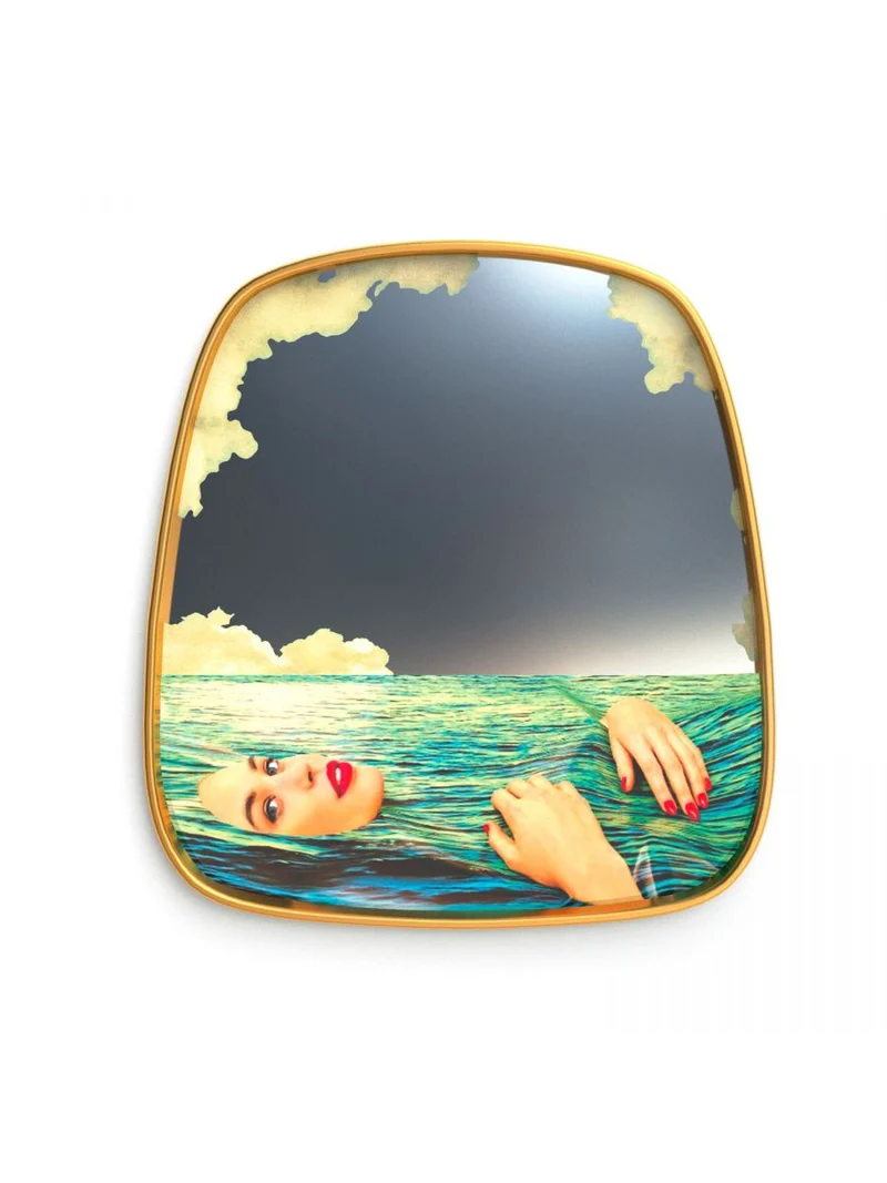 Seletti Toiletpaper Home Specchio cornice dorata