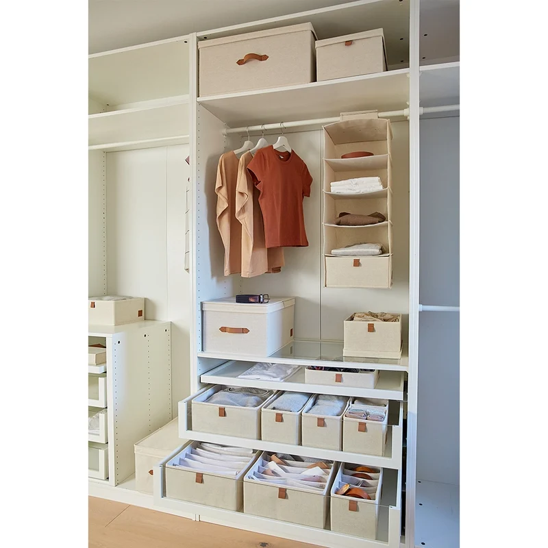 Schubladenkorb beige Kleiderschrank 2x mittel Store It