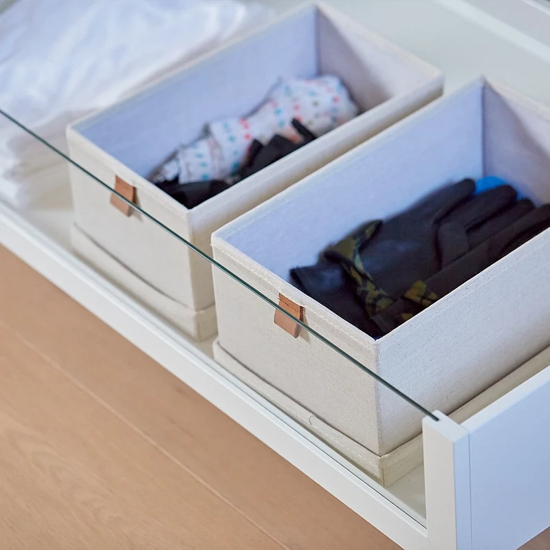 Schubladenkorb beige Kleiderschrank 2x mittel Store It