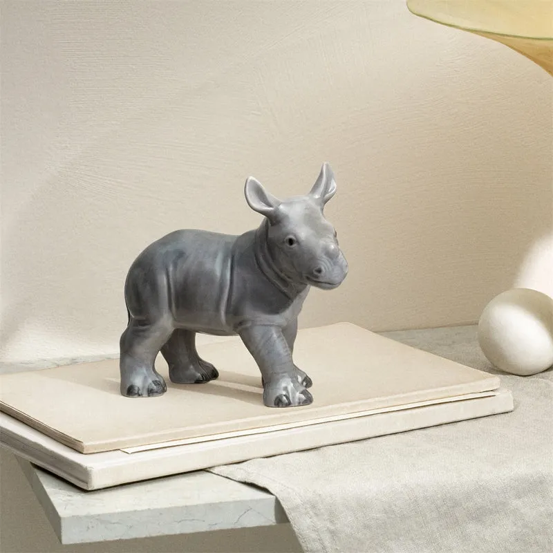 Royal Copenhagen Figurina Annuale 2025 Rinoceronte Cucciolo