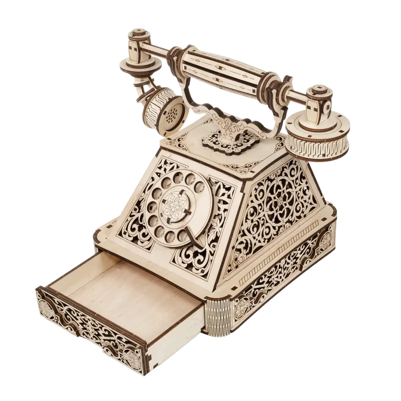 3D-Holzpuzzle Retro Telefon