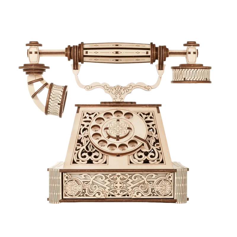 3D-Holzpuzzle Retro Telefon