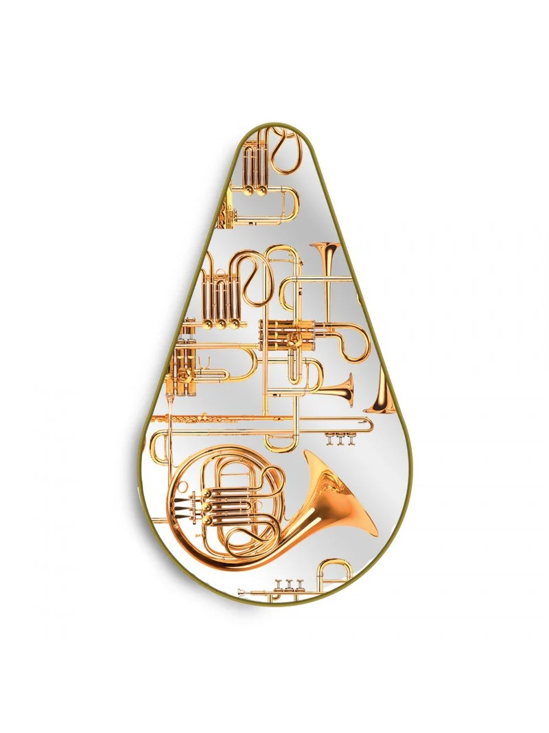 Seletti Toiletpaper Home Specchio con cornice oro a pera